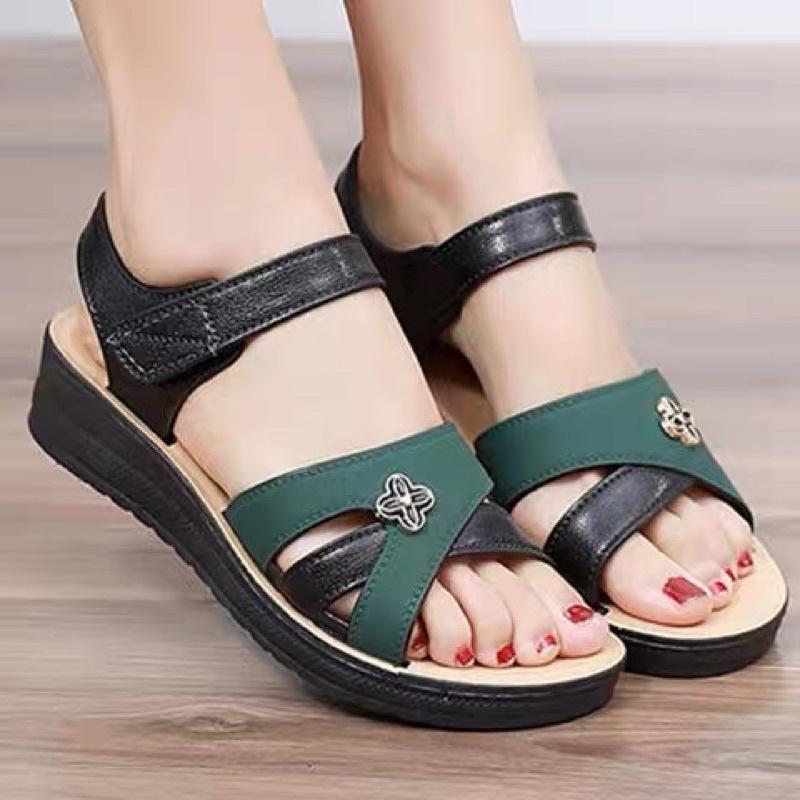 Dép cho mẹ nữ trung niên, dép quai hậu sandal trung niên giày trung niên nữ