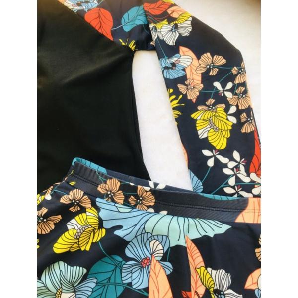 Bộ Bơi Nữ Áo Tay Dài Và Quần Váy Free size 40-55ký