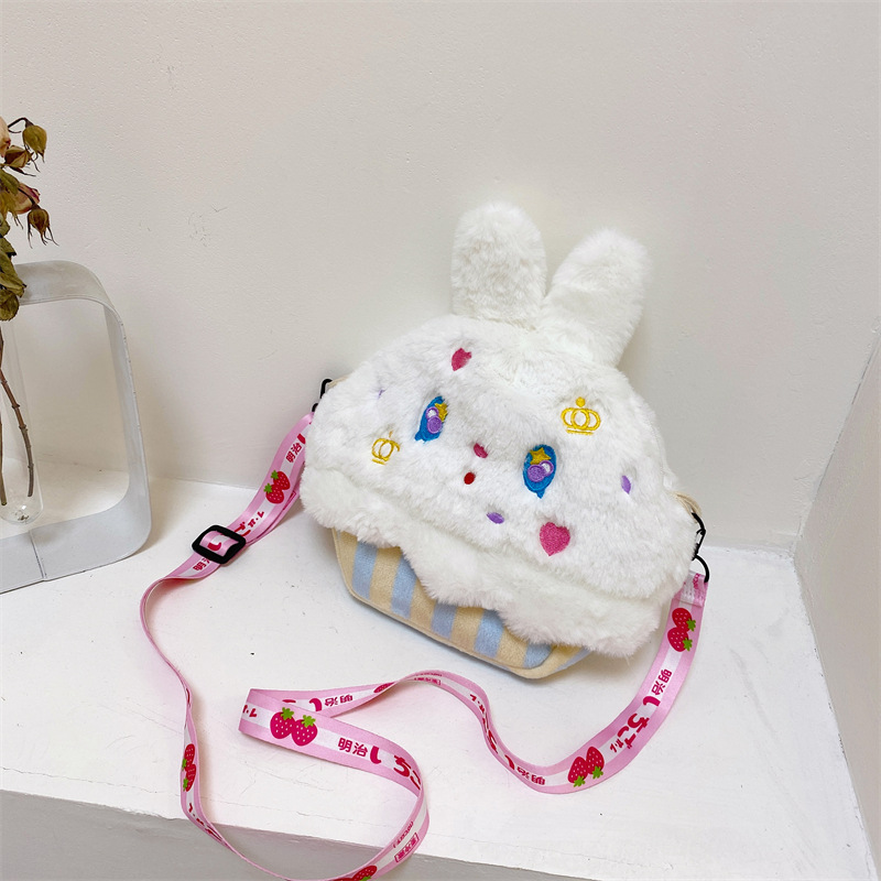 Túi Gấu Bông Gòn Đeo Chéo, Túi Đeo Chéo CUPCAKE Dây Chữ