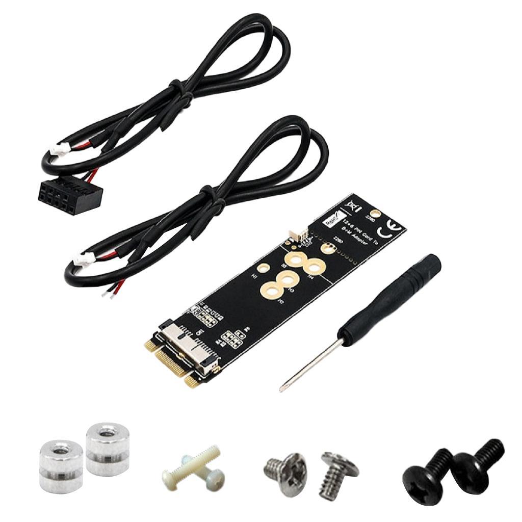 12+6 Pin Wireless Card Module to M.2 NGFF Key B+M Adapter for Mac BCM94360CD