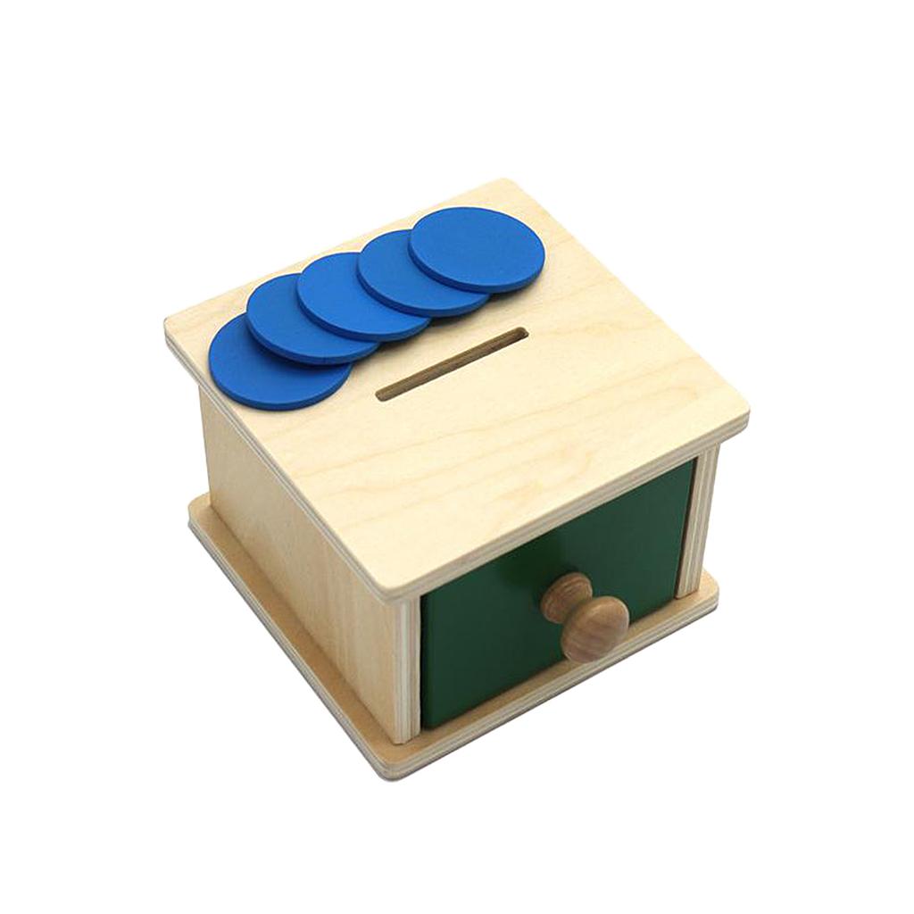 Coin Box Montessori Preschool Learning Educational Toy Creative Wooden Kids