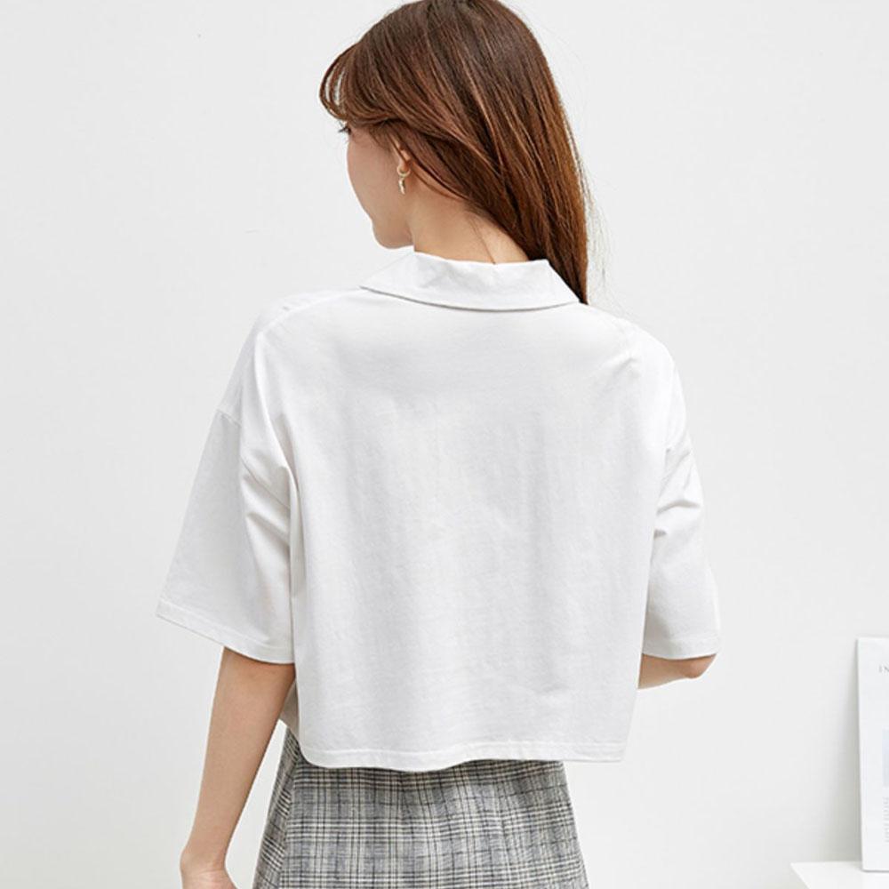 Áo croptop polo nữ tay ngắn kẻ sọc, chất vải 100% cotton, phong cách trẻ trung và thời trang cho mùa hè