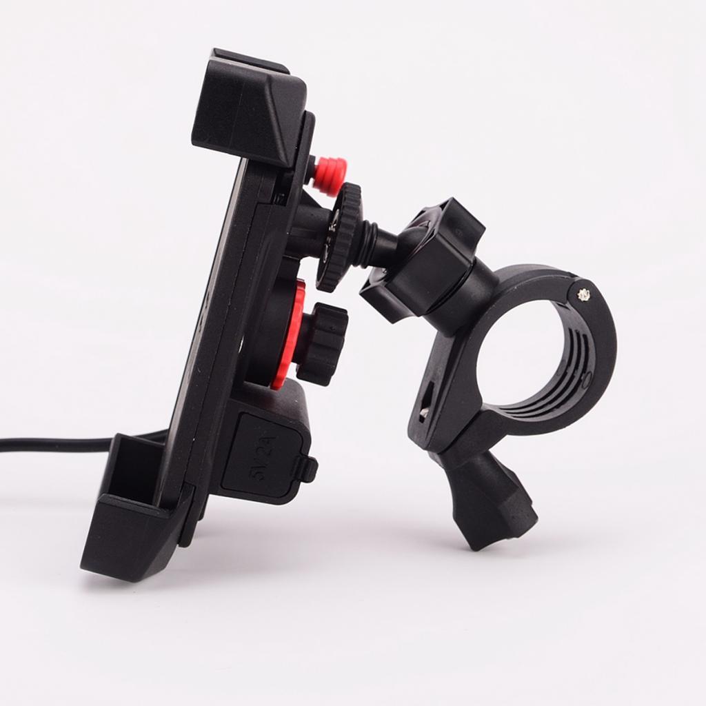 Black Adjustable Motorcycle Handlebar Mount Cradle Holder With