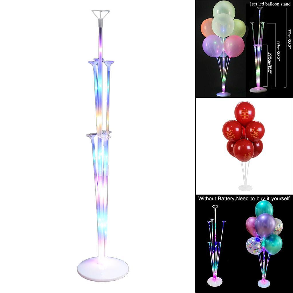 2x Reusable Wedding LED Balloon Stick Holder Balloon Stand Holder Kit Decorative Birthday Party Baby Shower Holidays Anniversary Supplies Table Access