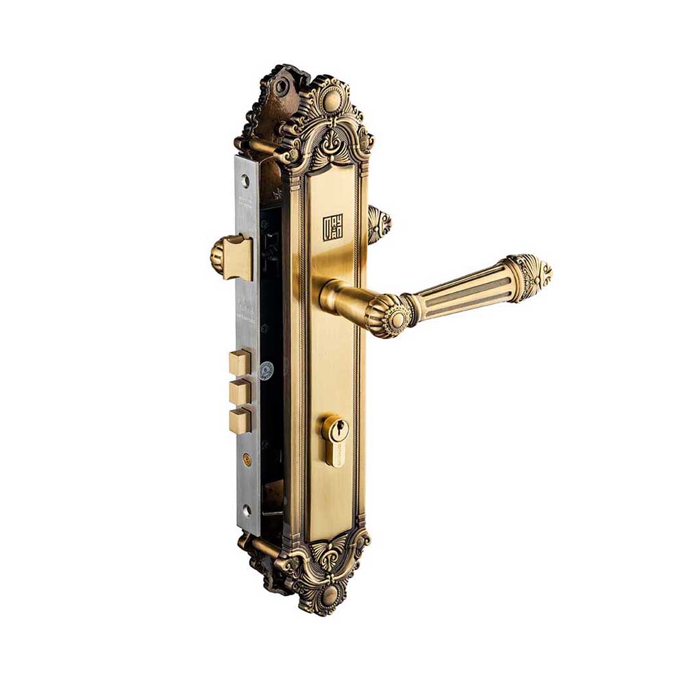 Khóa tay nắm Huy Hoàng đồng rêu 8526 đại
