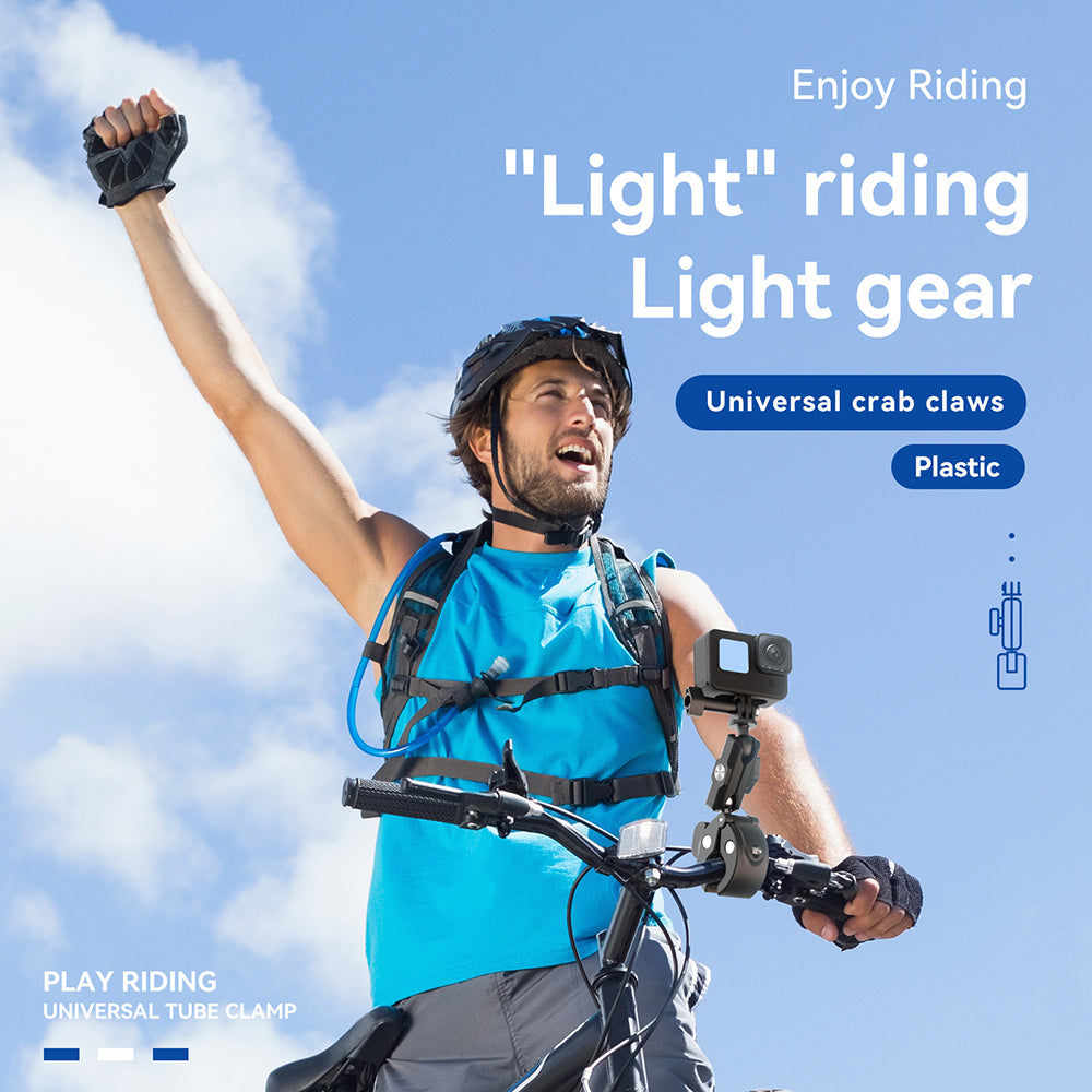Kẹp Ghi Đông Telesin Cho GoPro, Sjcam, Yi Action, Osmo Action, Điện Thoại Trên xe đạp, xe máy, mô tô