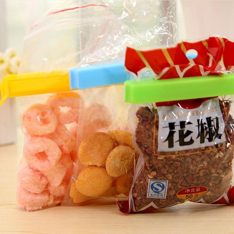 1/5/10pcs Portable New Kitchen Store Food Snacks Seal Closure Pocket Clip Pinch-off Pliers Plastic Tool Closed Clamp Fresh Food