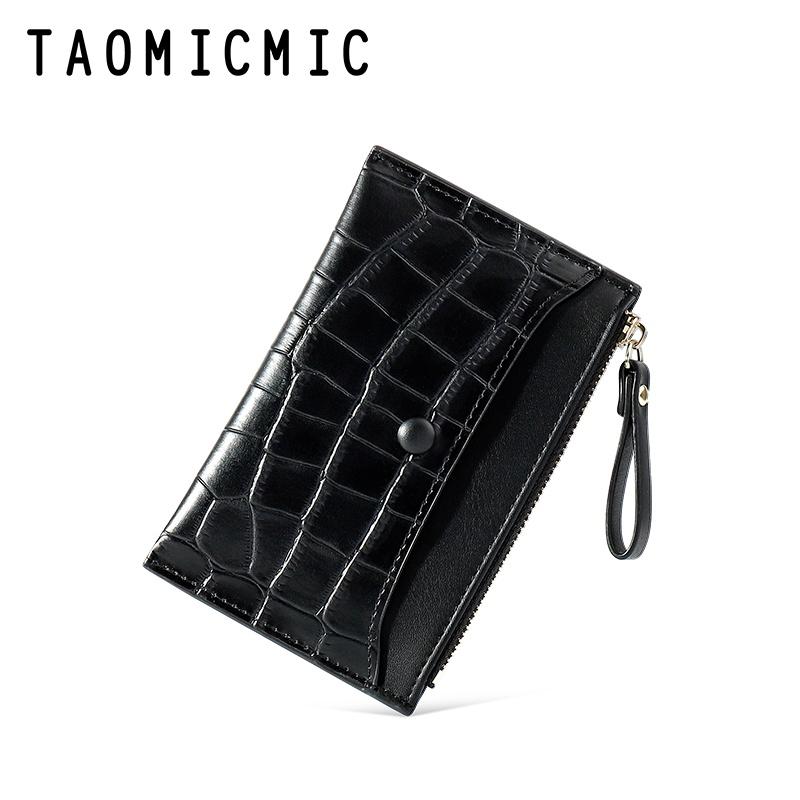 Ví nữ mini cầm tay chính hãng TAOMICMIC đựng tiền đựng thẻ da mềm vân da rắn cực đẹp giá rẻ TM18 - MICOCAH