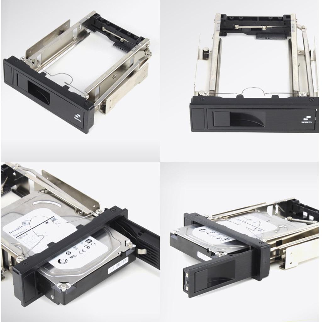 Single Bay Internal SATA Tray-Less Hot Swap Mobile Rack for 3.5” SSD/HDD