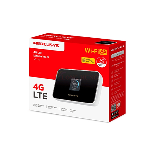 Bộ mở rộng sóng Wifi 6 4G LTE Mercusys dành cho Mobile Wifi MT115 - Hàng chính hãng