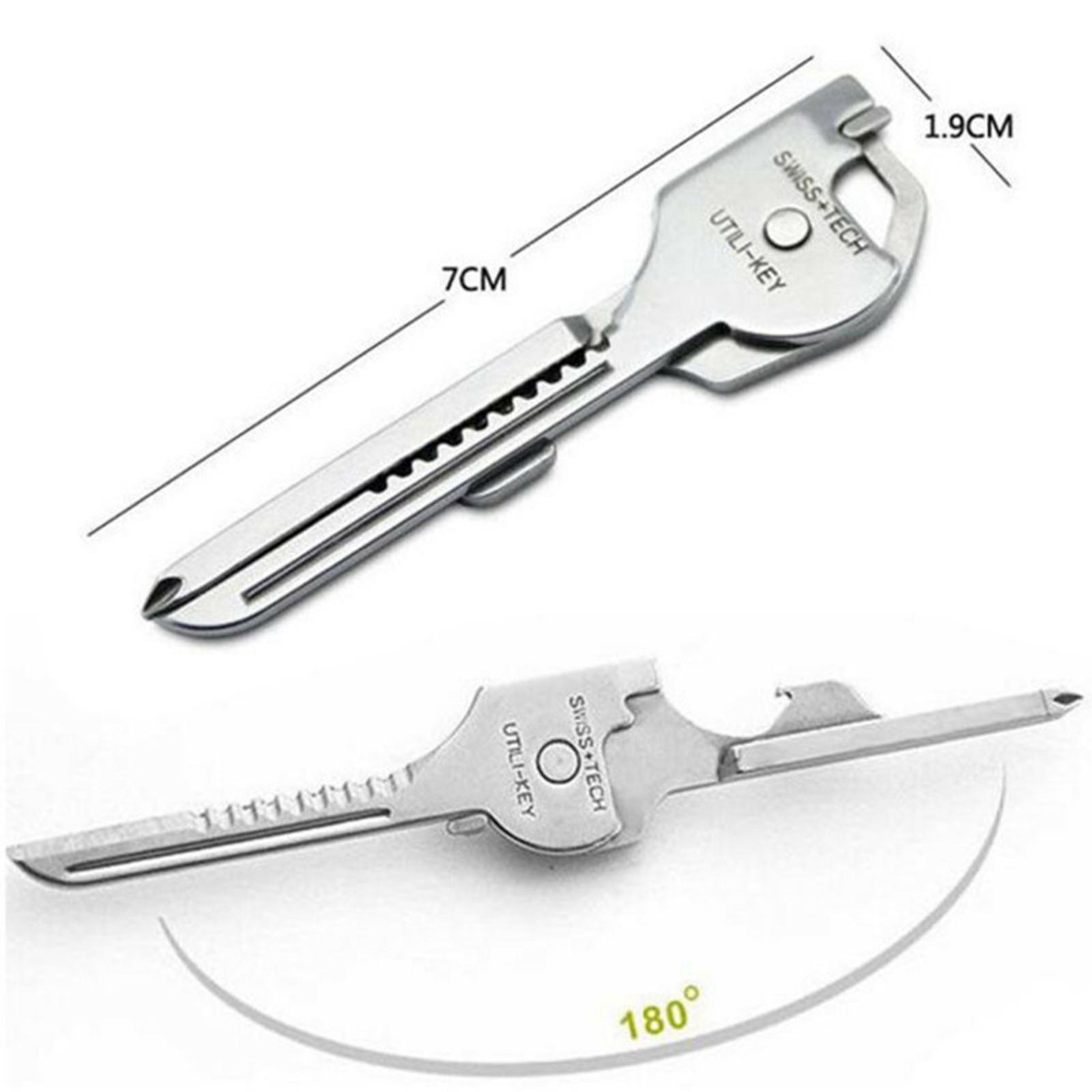 6 in 1 Keychain Multi Tool Multitool Mini Gadget for Hiking Traveling Picnic