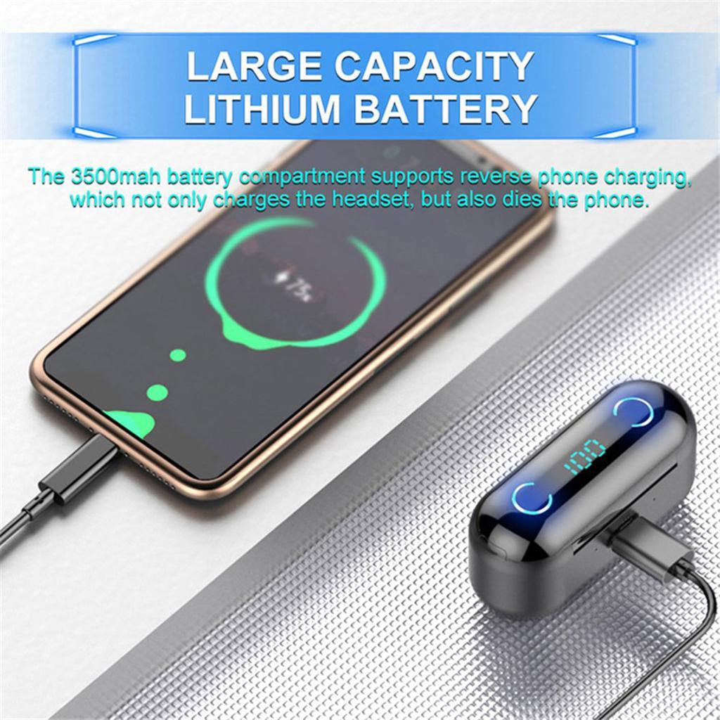 3500mAh Bluetooth 5.0 Headphones Sweat Proof With Mic IPX7 9D Bass