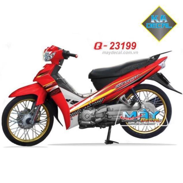 Tem rời sirius spark 110 dán xe đỏ