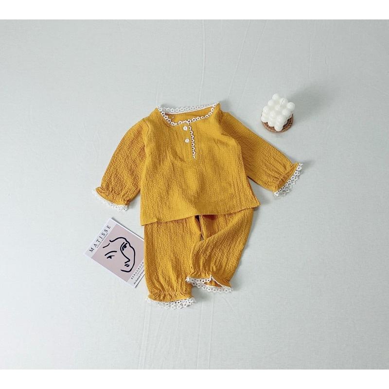 Bộ dài tay mặc nhà cho bé gái 8-23kg