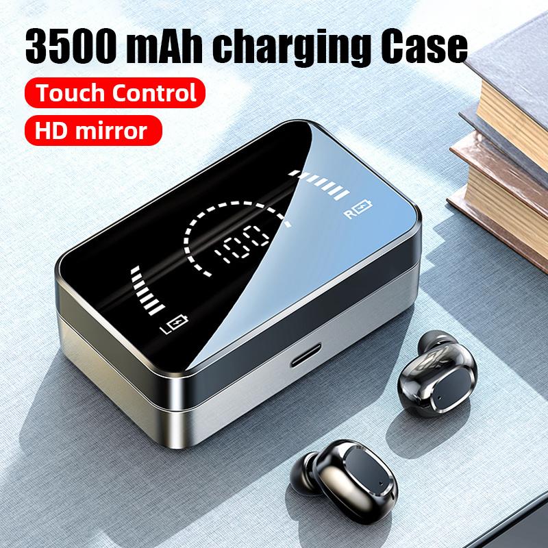 TWS Bluetooth Tai Nghe 5.0 9D Stereo Thể Thao Chống Nước Không Dây Tai Nghe 3500MAh Sạc Hộp Tai Nghe Nhét Tai Có Mic Tai Nghe