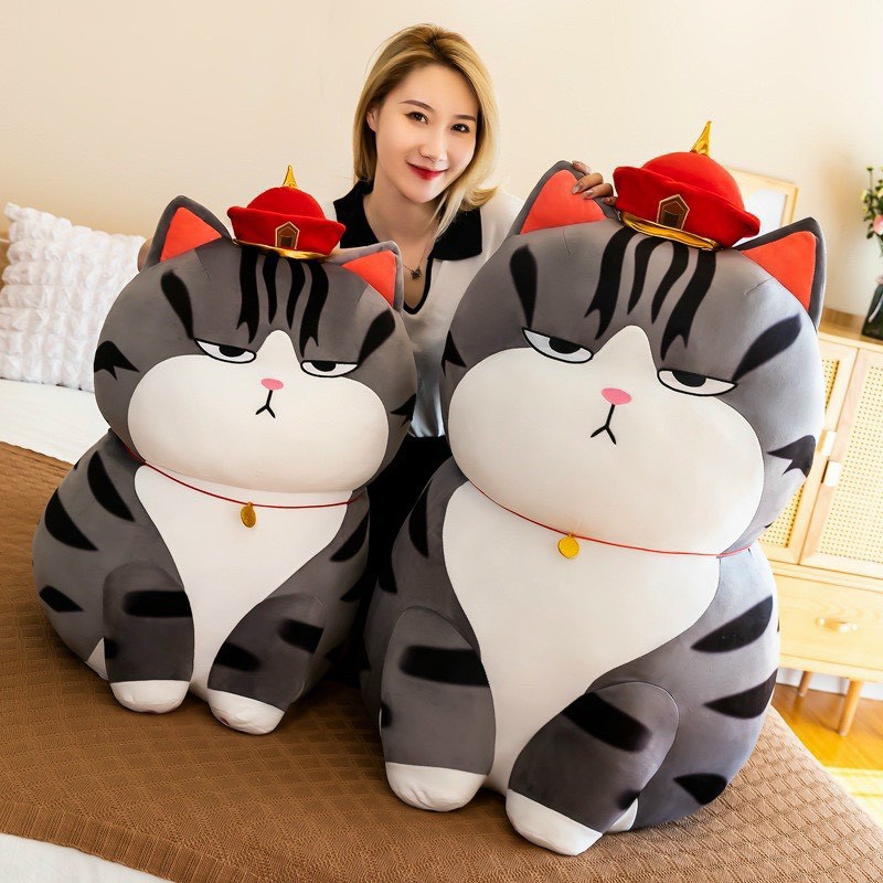 Gấu bông mèo hoàng thượng ngồi size 45cm cao cấp mềm mịn