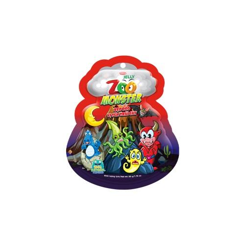 Kẹo dẻo Zoo Monster túi 3D 50g- Bibica