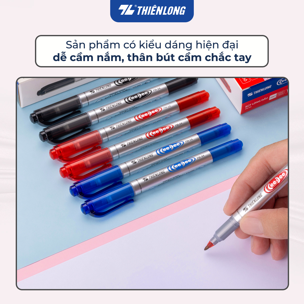 Bộ 10  Bút lông dầu Thiên Long PM-04