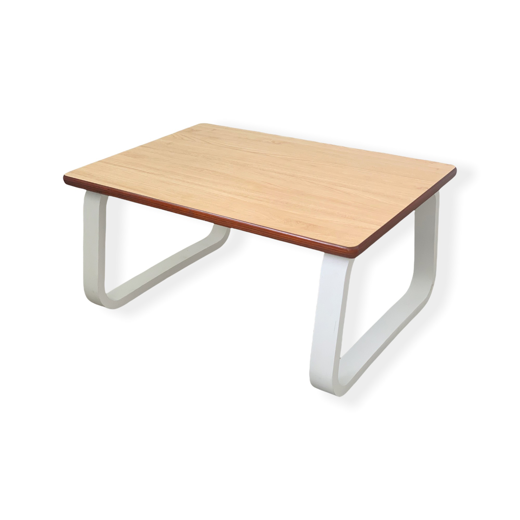 Bàn làm việc ngồi bệt, Bàn trà cafe gỗ uốn cong Plyconcept TOMA Table (65 x 45 x Cao 31 cm) - Gỗ Plywood cao cấp