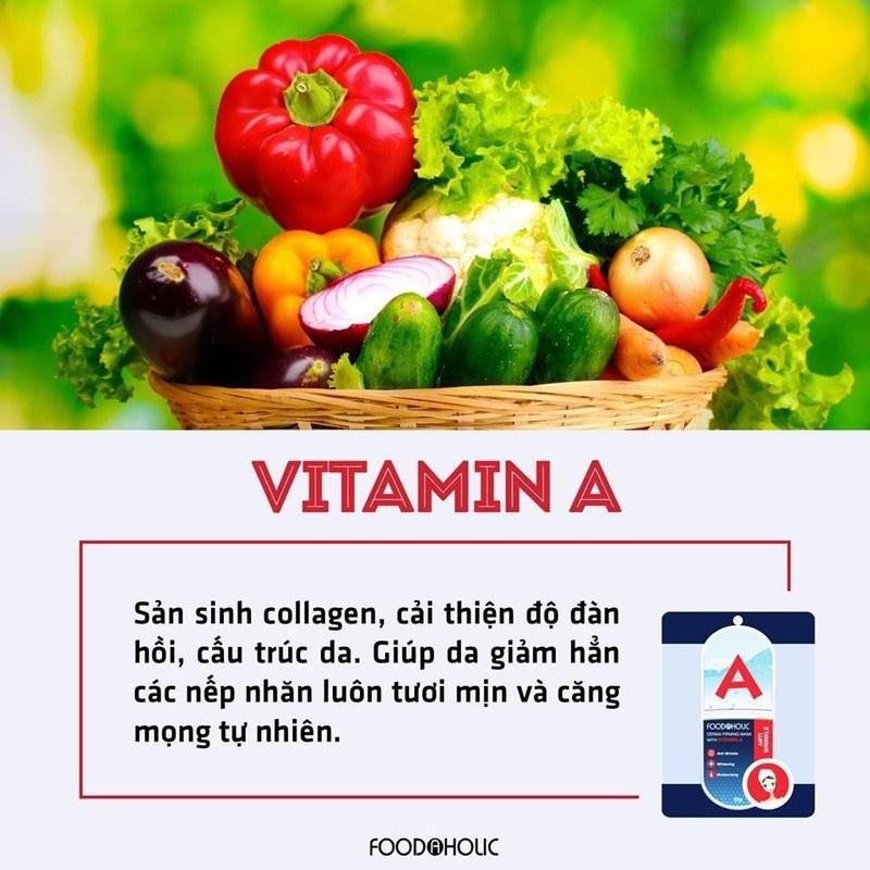 Mặt Nạ Tinh Chất Vitamin A Nâng Cơ, Chống Lão Hoá Foodaholic Derma Firming Mask With VITAMIN A 23g