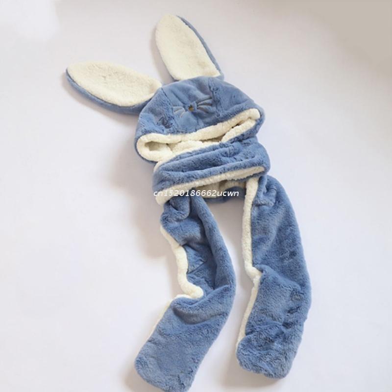 Chống Gió Ấm Động Vật Tai Thỏ Xinh Xắn Sang Trọng Nón Áo Khoác Khăn Găng Tay Người Lớn Trẻ Em Trang Sức Giọt