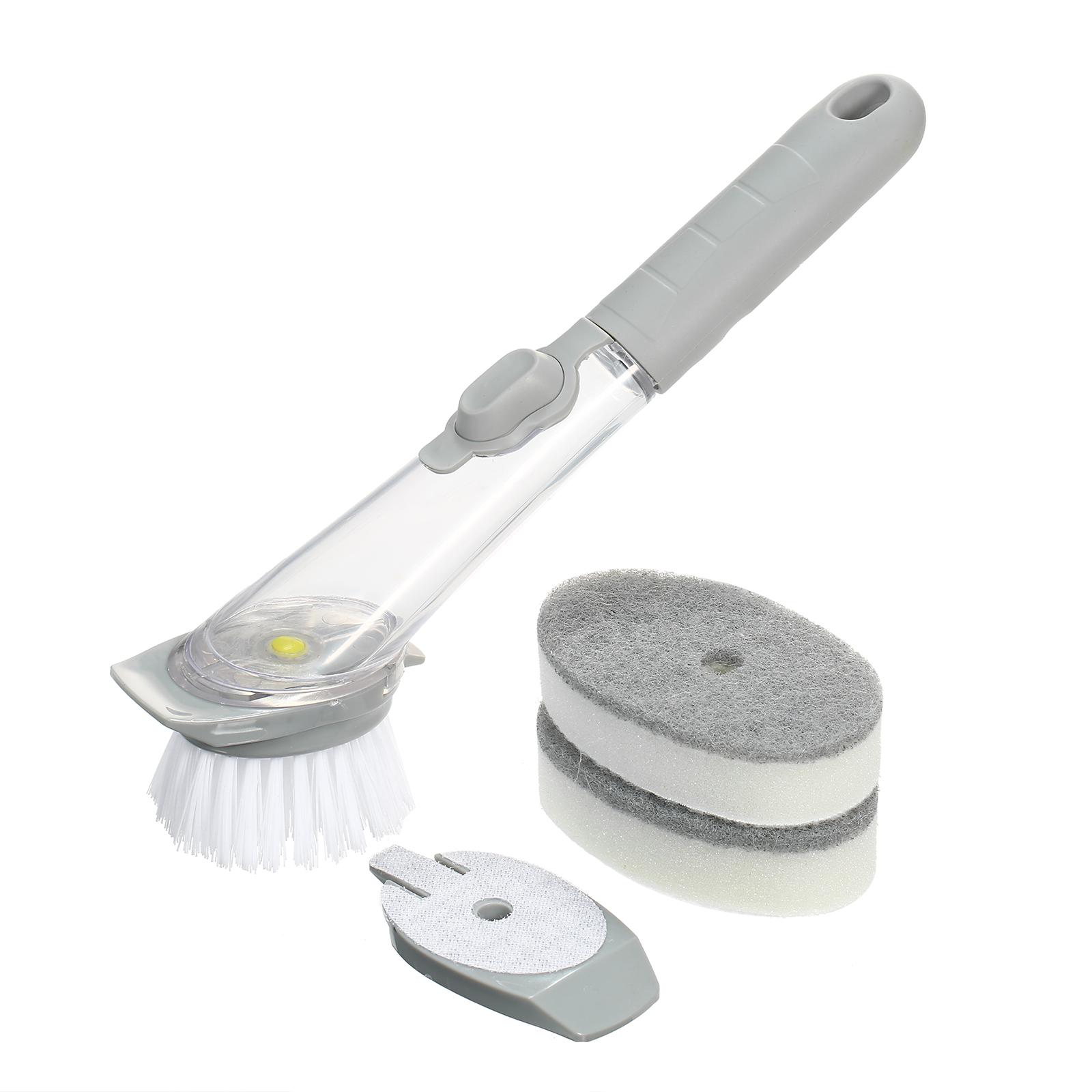 Bàn chải rửa chén pha chế xà phòng với Lỗ treo tiện lợi kèm 3 đầu cho các ứng dụng khác nhau