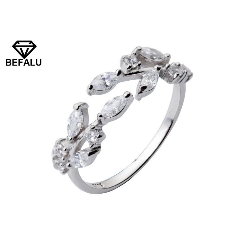 Nhẫn Nữ Bạc 925 Cành Oliu BEFALU - N40
