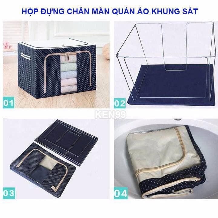 TÚI ĐỰNG CHĂN MÀN QUẦN ÁO CÓ KHUNG SẮT CAO CẤP