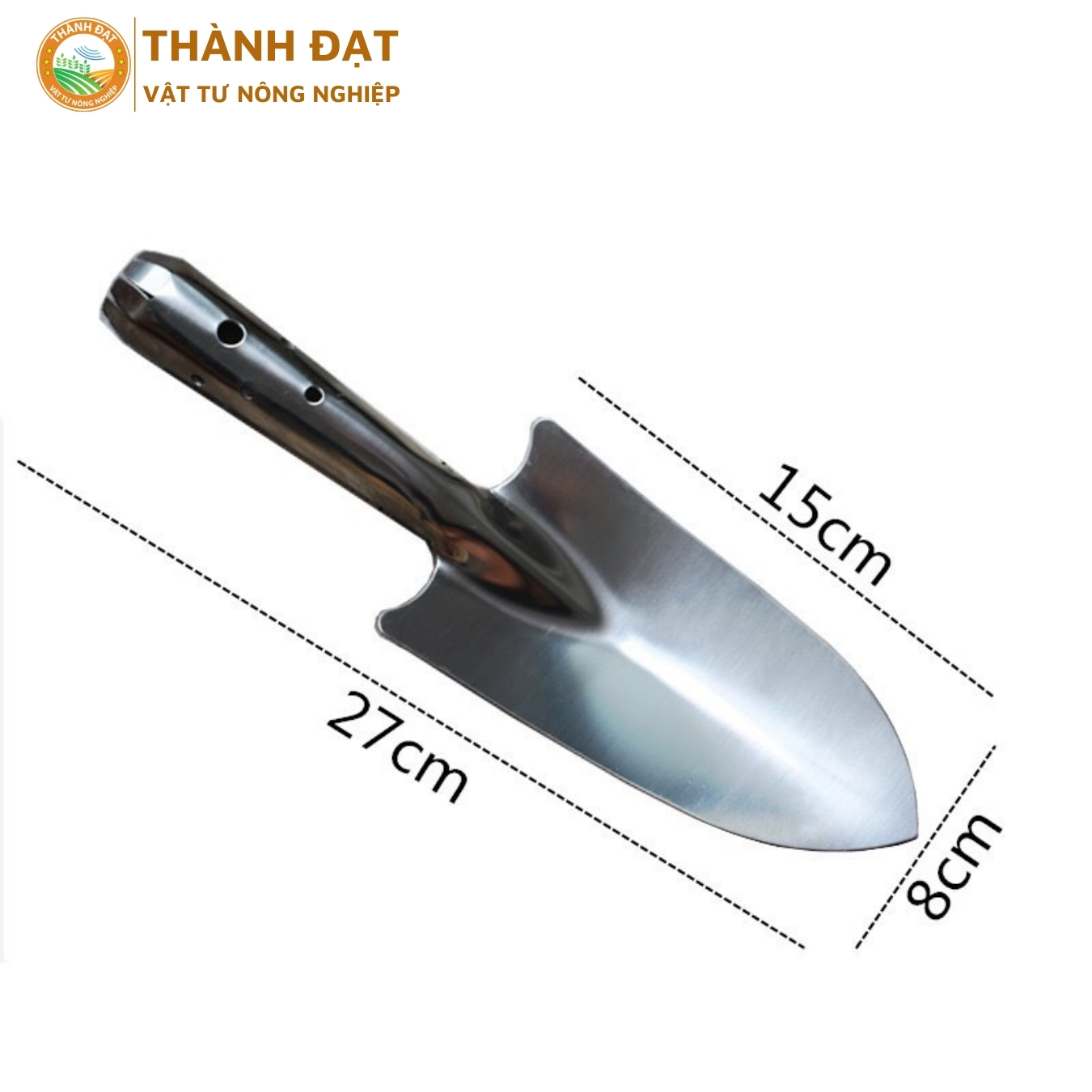 Xẻng làm vườn inox TXE-01, Xẻng inox cầm tay mini