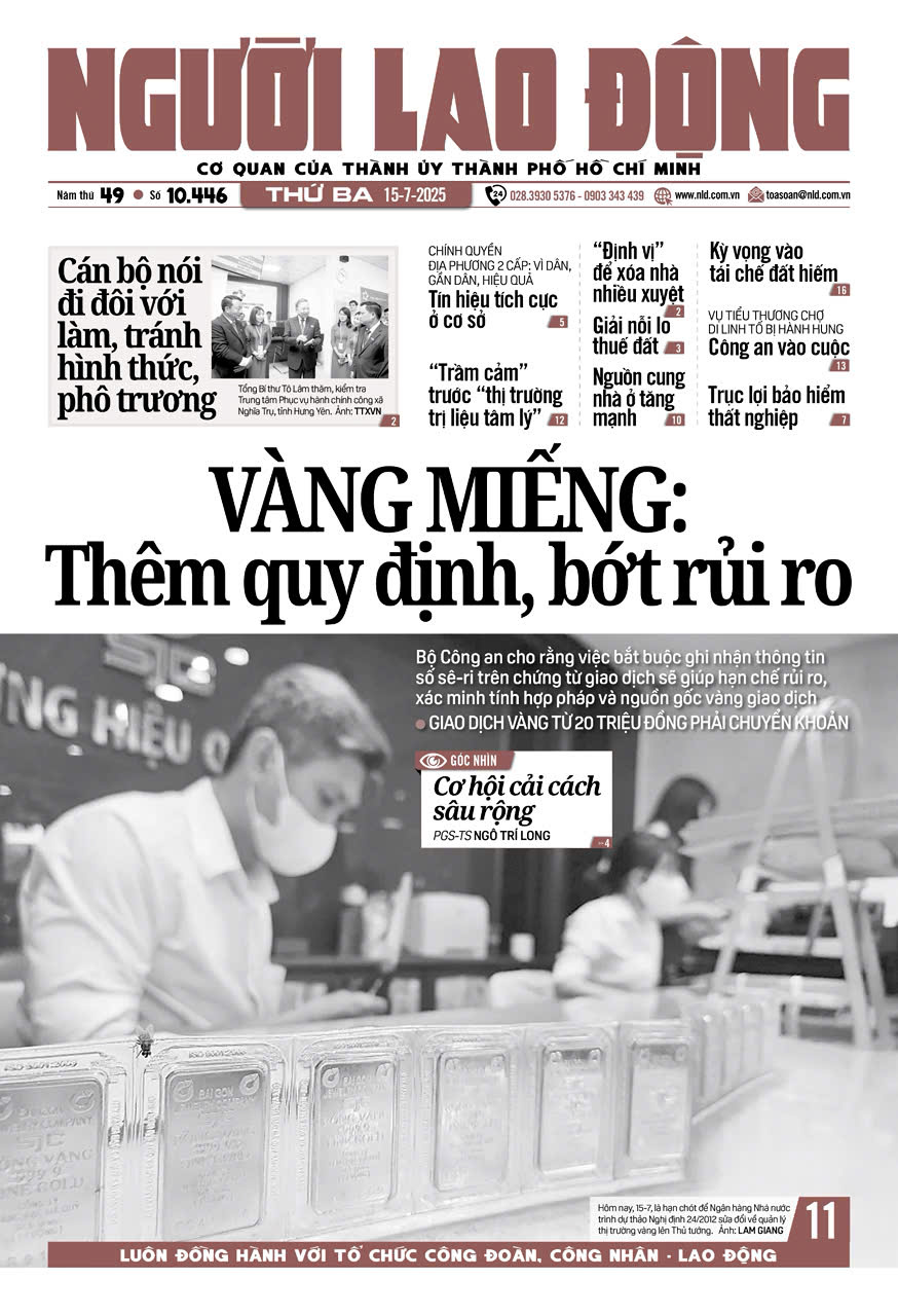 Nhật báo Người Lao Động từ ngày 14-07-2025 đến 20-07-2025