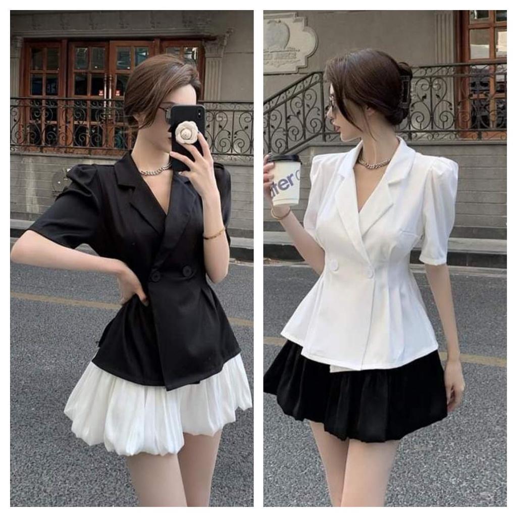 Set Vest Kèm Chân Váy Siêu Hot Hàng Chuyển Chọn BY8351