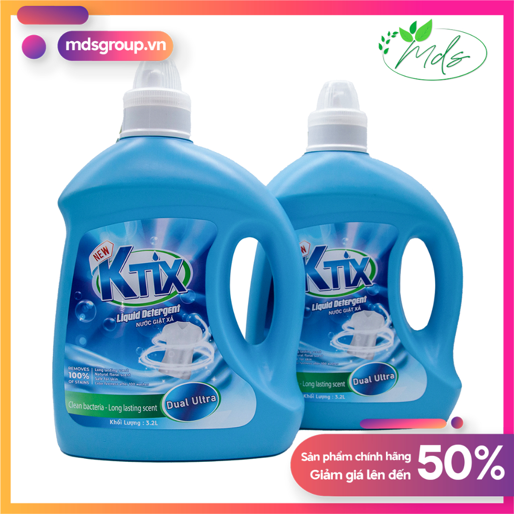 Nước Giặt Xả KTIX DUAL ULTRA 3,2L