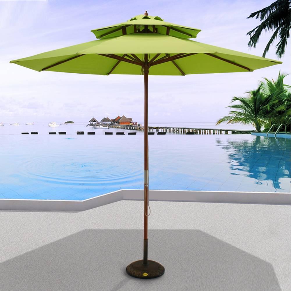 Dù gỗ 2 tầng nhiều màu