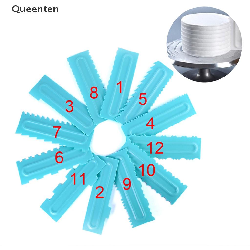 Queenten 1pc Cream Scraper Teeth Edge DIY Scraper Cake Decorating Spatulas Tools VN