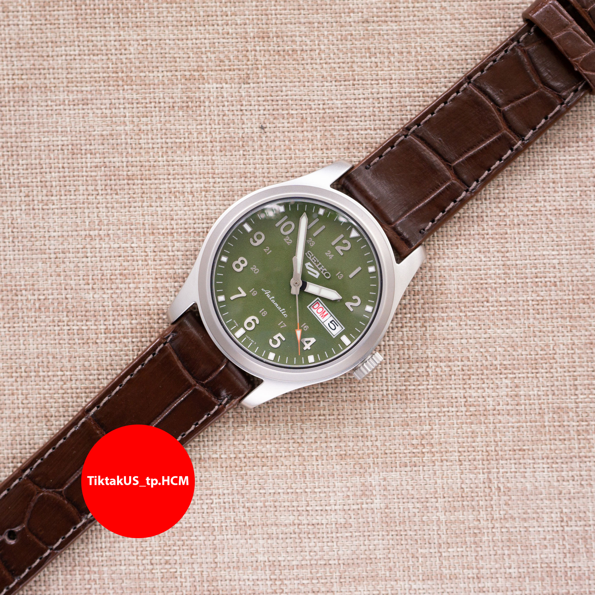 Dây đồng hồ da cá sấu thật vân bụng vuông khóa bướm chống gãy dây nhiều màu, đủ size 18mm - 19mm - 20mm - 21mm - 22mm