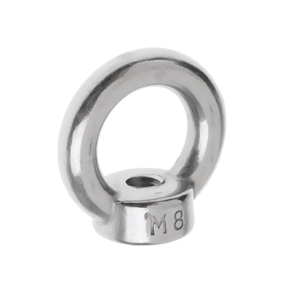 2xM6/M8/M10/M12-M22 304 Stainless Steel Lifting Eye Nut Ring Shape Nuts 8mm