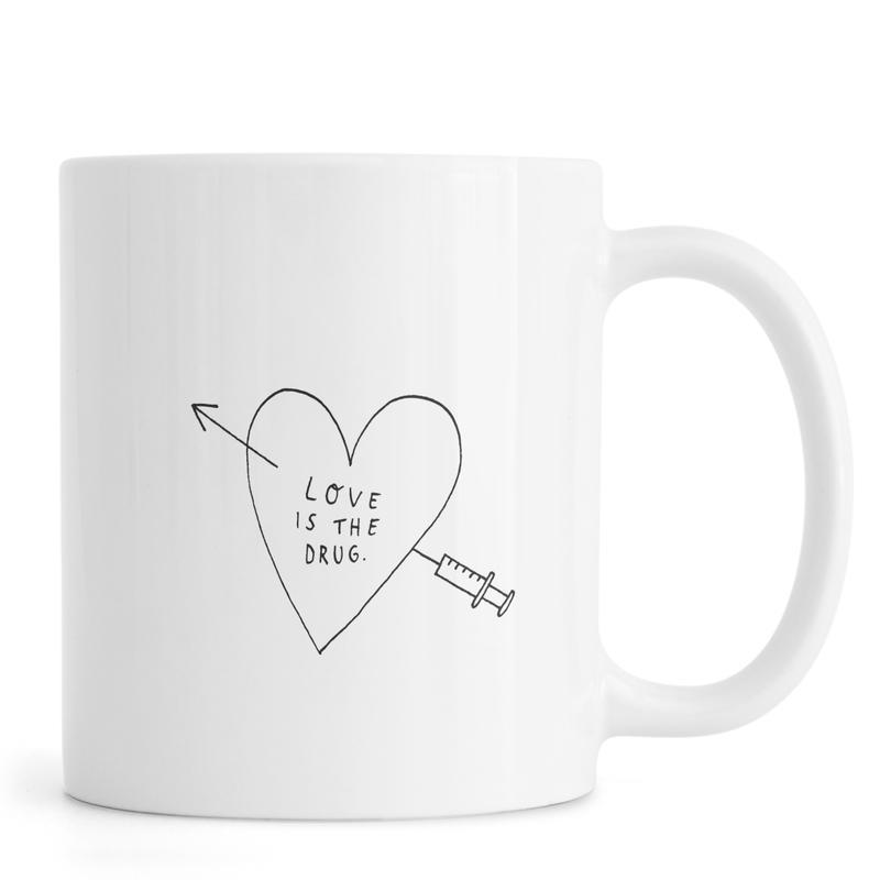 Ly Cốc Sứ Cao Cấp hình Love Is the Drug