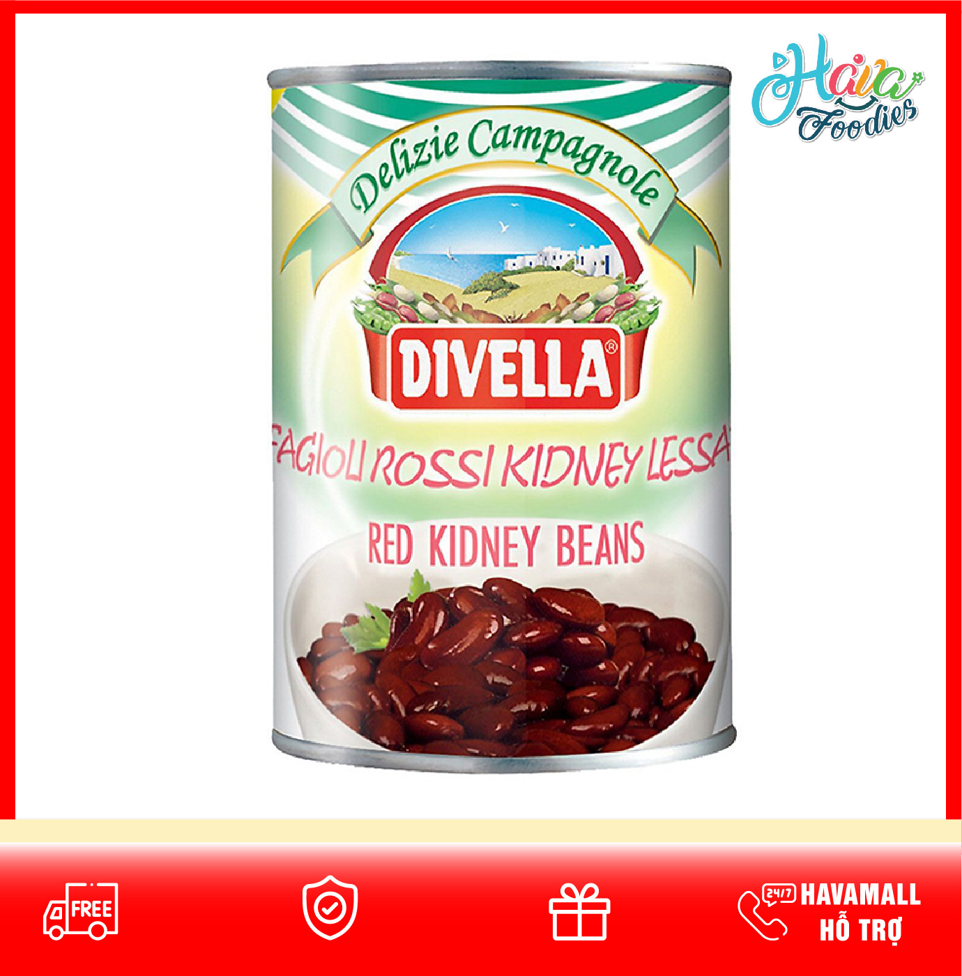 Đậu Đỏ - Red Kidney Beans Divella Italia 400 Gram