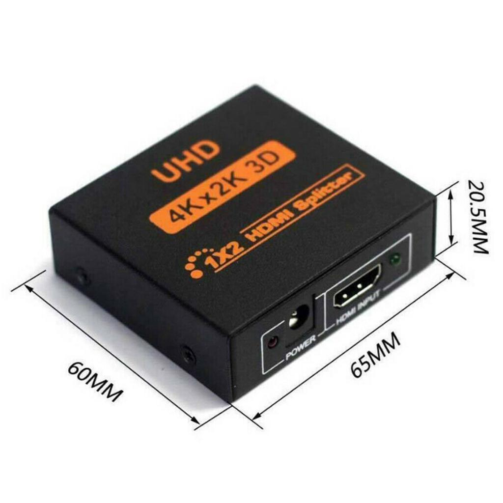2x 1080P 3D 1 in 2 4K HDCP 1.4 Stripper HDMI Splitter Switcher for 3D HDTV