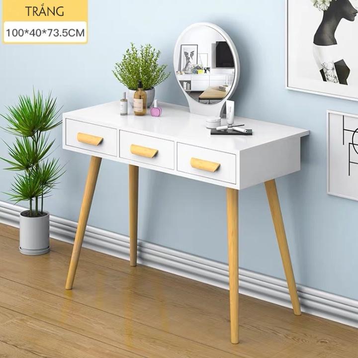 Bàn trang điểm có gương kích thước 100*40*73.5cm tặng 1 ghế