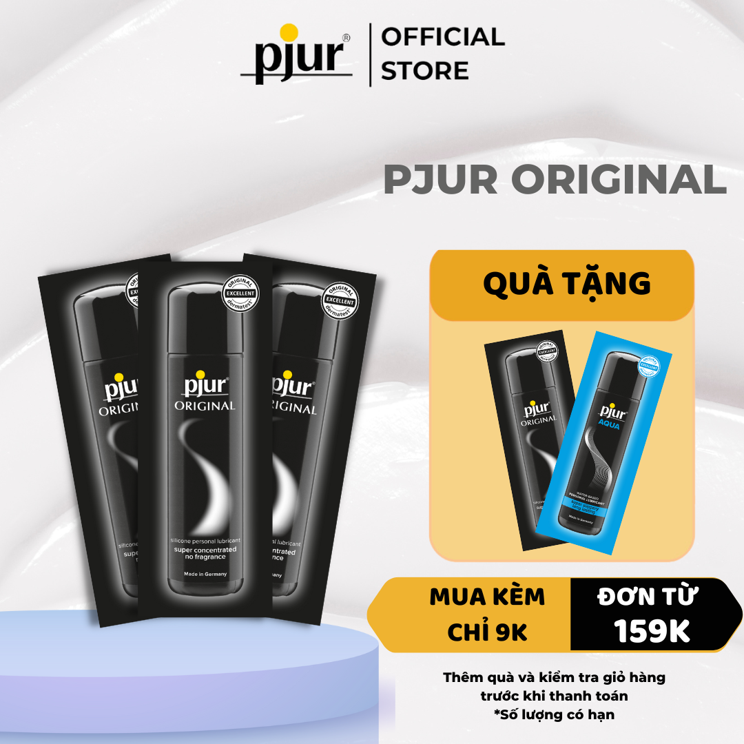 Combo 3 gel bôi trơn silicone Pjur Original túi 1.5ml hiệu quả cao, không gây bết dính thành phần an toàn cho da