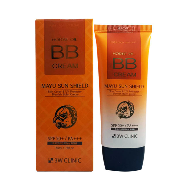 Kem nền BB Cream Horse Oil 3W Clinic Mayu Sun Shield SPF50 50ml