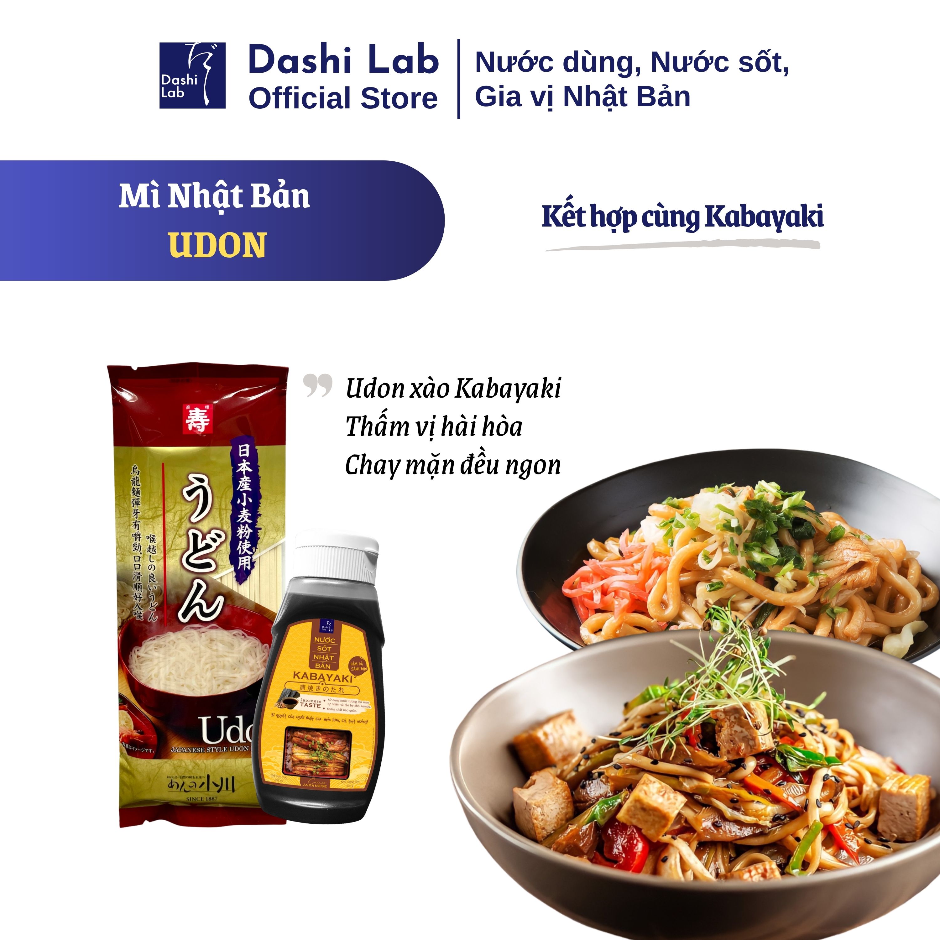 Combo Mì Udon Và Nước Sốt Kabayaki DASHI LAB Vị Ngon Nhật Bản Đậm Đà Khó Cưỡng