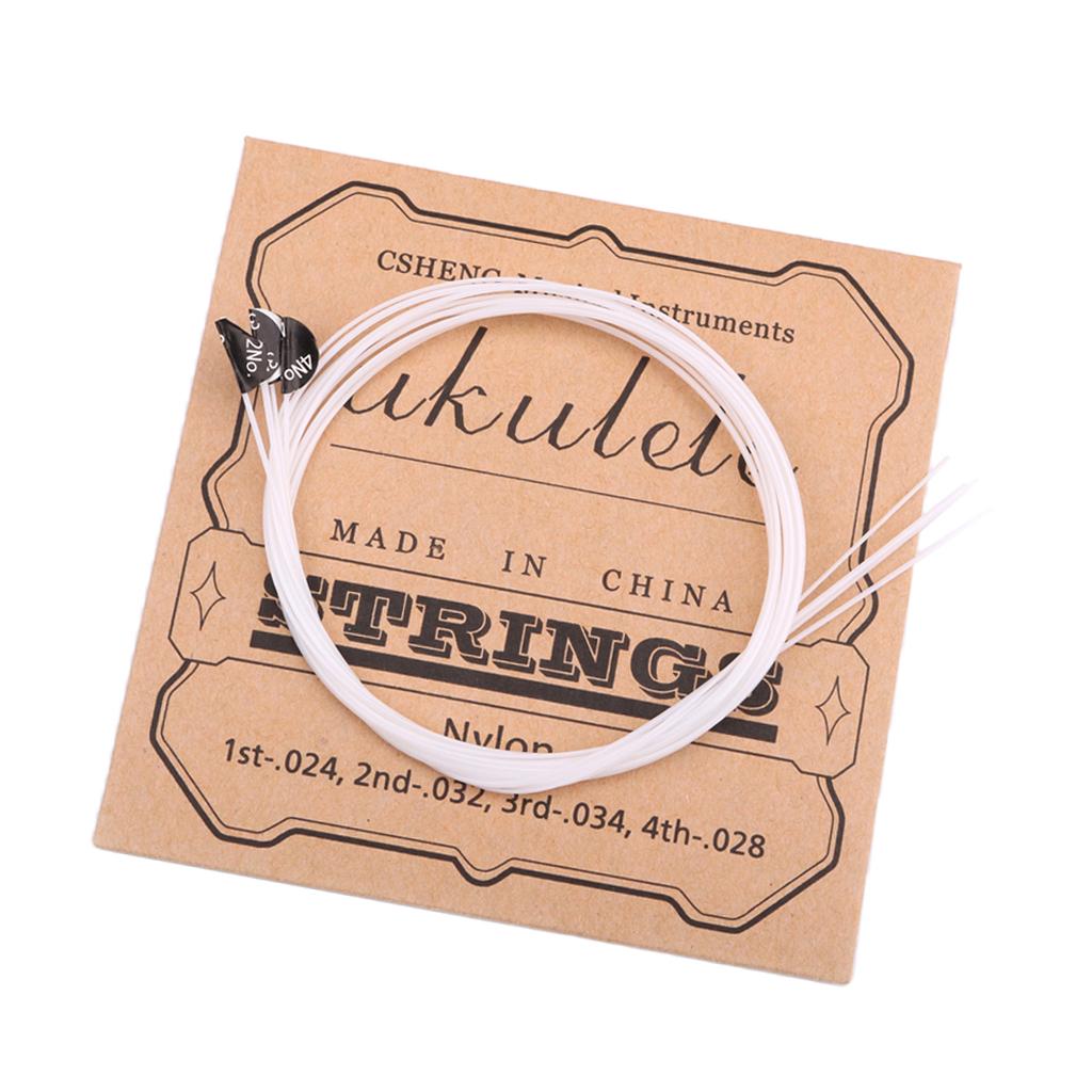 Sunnimix Trắng Nylon Dây Đàn Ukulele Cho Đàn Ukulele Phần Guitar Phụ Kiện