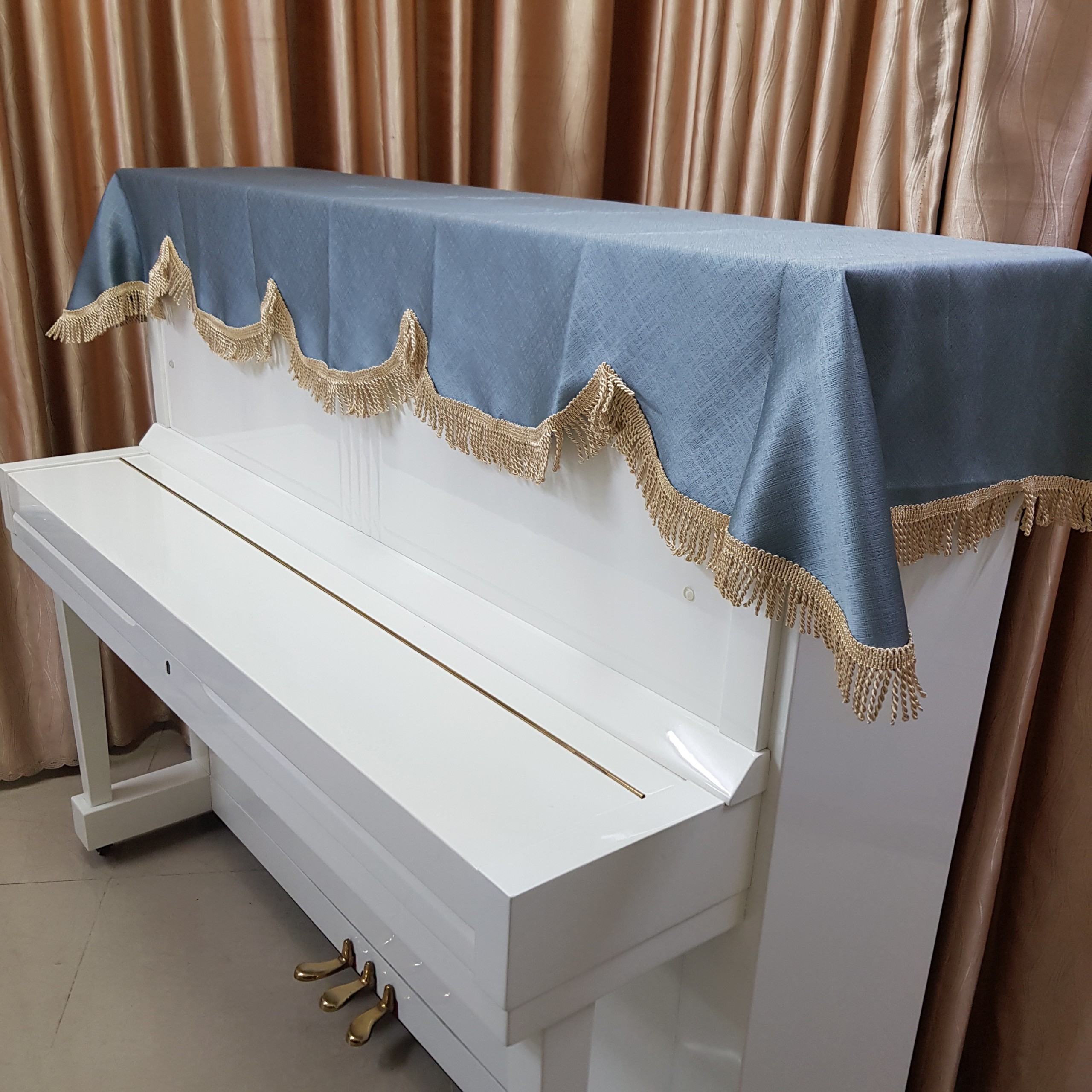 Khăn Phủ đàn Piano màu xanh mẫu mới nhất trong năm