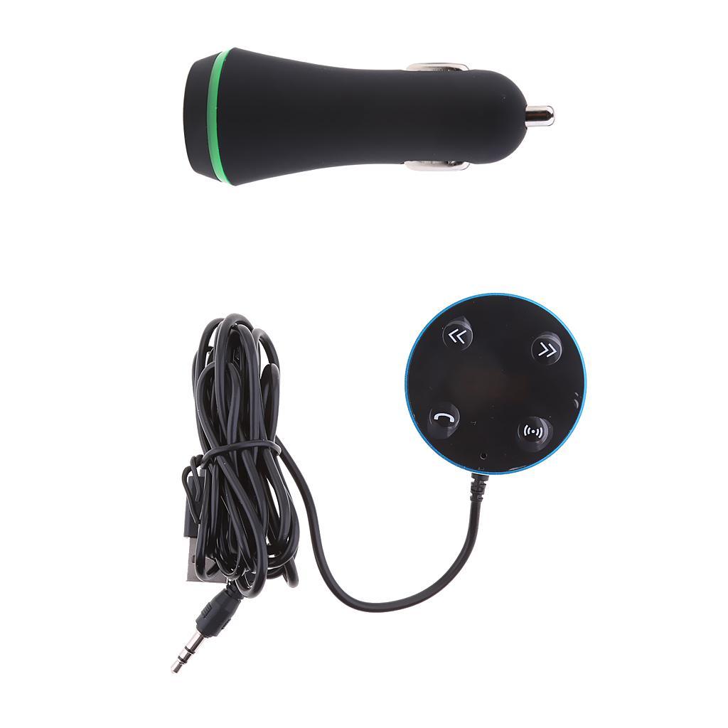 Bluetooth 3.0 Music Receiver 3.5mm Adapter Handsfree Car AUX Speaker Blue