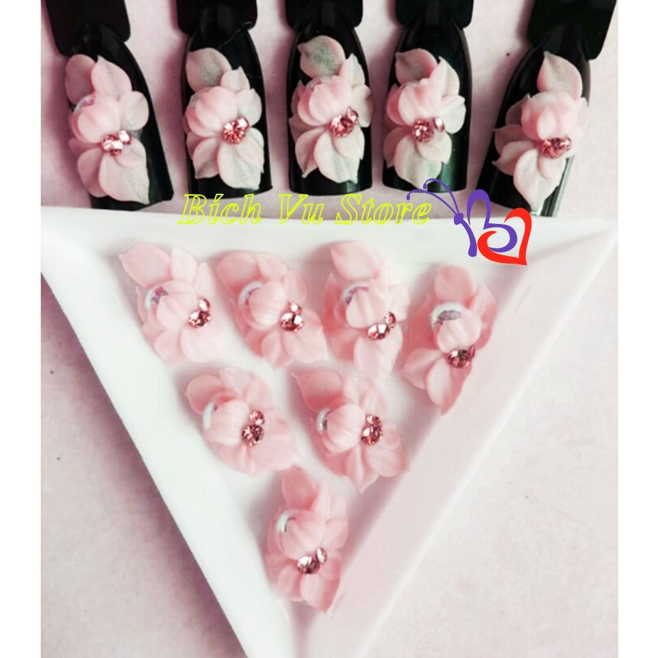 Hoa bột nỗi 4D Fantasy đính móng 21k/cặp | cúc gân