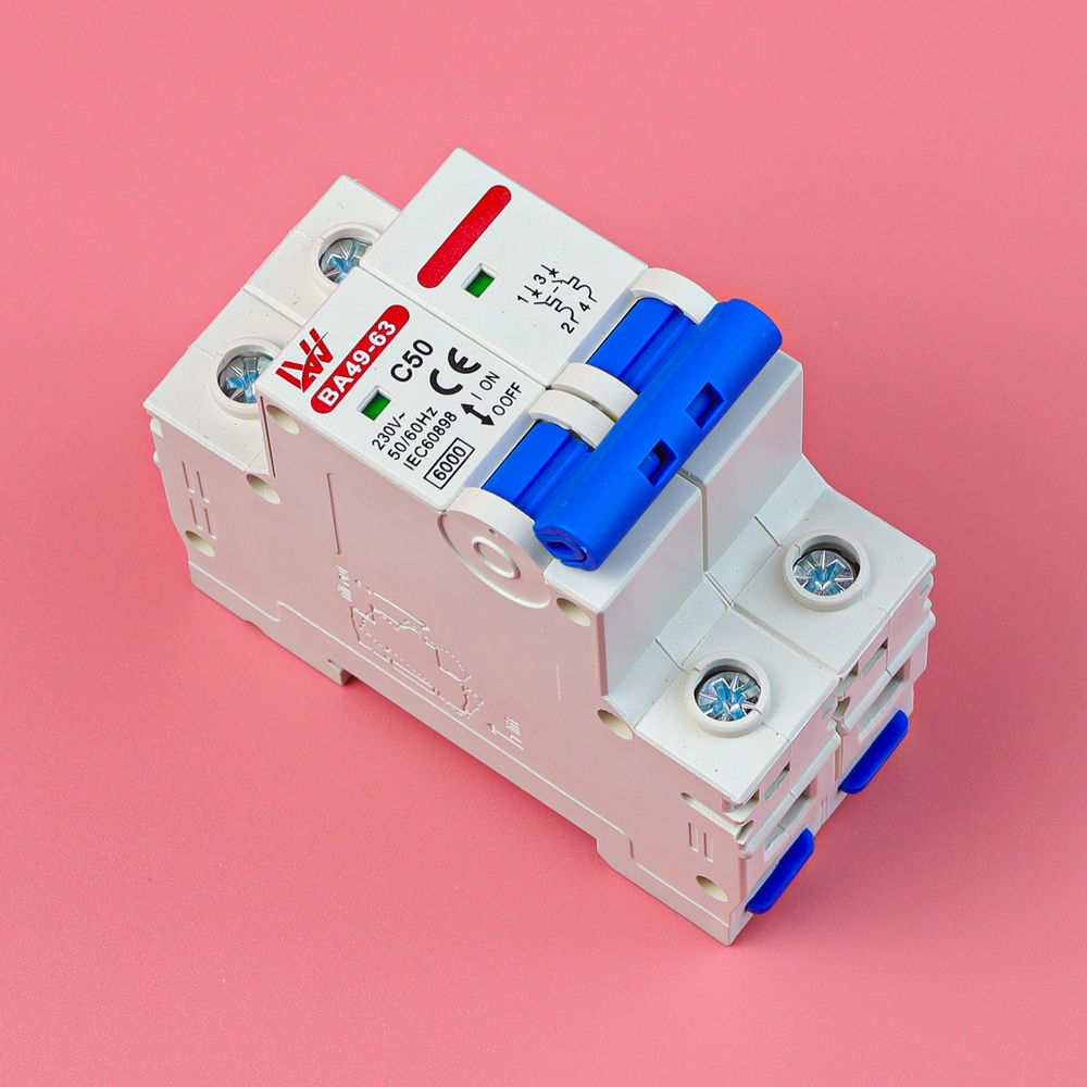 Bộ ngắt mạch tự động LW 220V MCB AC 2P ngắt mạch Bảo vệ quá tải ngắn mạch Dùng cho điện dân dụng