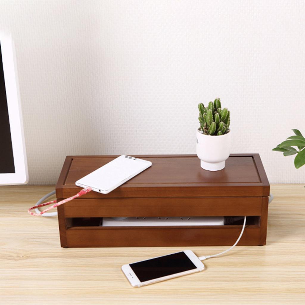 Cable Management Box Cord Organizer Hide Wire Management Cover Hider coffee