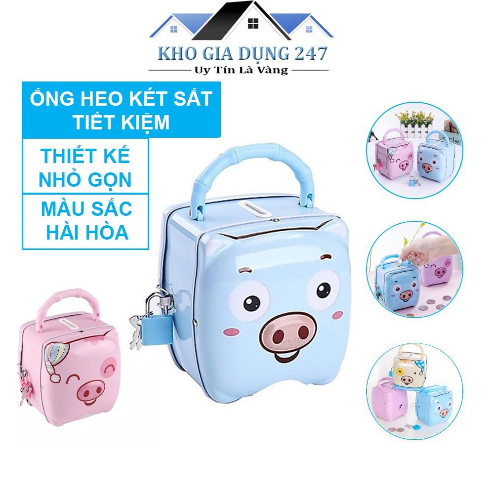 Ống heo két sắt tiết kiệm có khóa cho bé